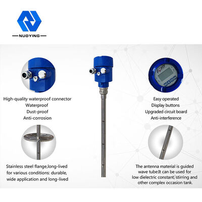 comprar NYRD704 Transmissor de nível de radar de onda guiada por sonda coaxial de 1,8 GHz para líquidos com alcance de 6m / 15m e haste Antena online manufacture