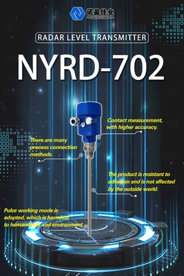 Bom preço. 1.8GHz NYRD-702 Venda direta de fábrica Alta precisão de ondas guiadas Radar medidor de nível Transmissor com 4-20mA de saída on-line