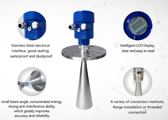 Good price 26GHz Radar Level Meter transmissor de nível de radar muito adequado para temperatura, pressão e líquido ligeiramente corrosivos on-line