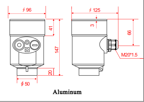 Vendas quentes 80GHz Radar Sensor de nível de material Sensor de alto nível para silo de grãos 2