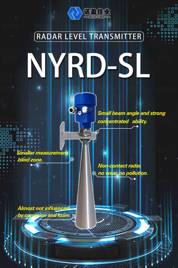 Sensor de nível de material de nível de radar de alta precisão 26GHz Transmissor de nível de radar 5