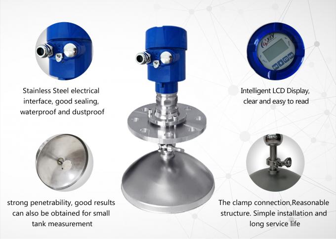 Vendas quentes 80GHz Radar Sensor de nível de material Sensor de alto nível para silo de grãos 4